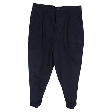 paris carrot trousers in navy blue cotton
