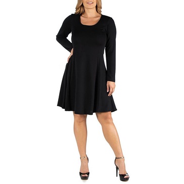 plus womens crepe midi dress