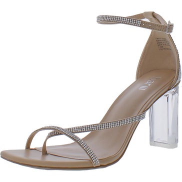 blakke 3 womens rhinestone ankle strap heels