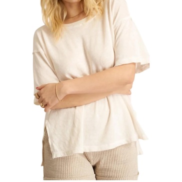 por vida textured tee in mother of pearl