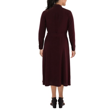 womens surplice tea length midi dress