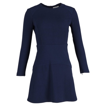sandro mini dres sin navy blue wool