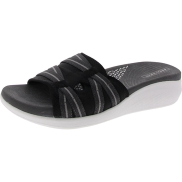 wisher 2 womens strappy manmade slide sandals