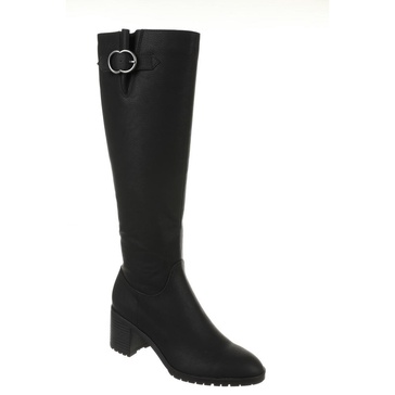 morrison womens leather buckle knee-high boots