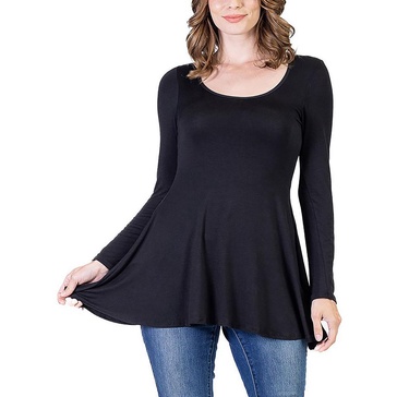 plus womens scoopneck swing pullover top