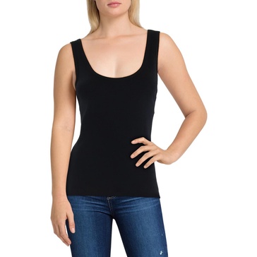womens ribbed scoopneck tank top