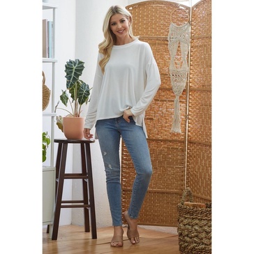 criss cross open back longsleeve top