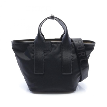 leather nylon canvas handbag