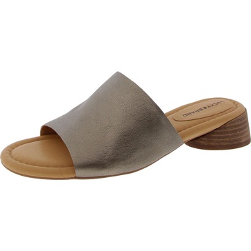 raffy  womens padded insole leather block heel