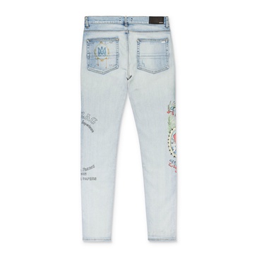 zig zag light indigo skinny jeans
