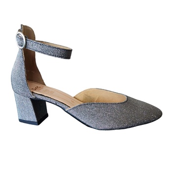 women's lydia pump in black twinkle metallic