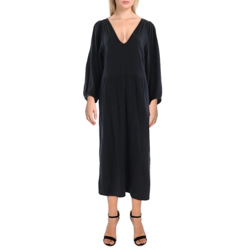 womens cotton cut-out back midi dress