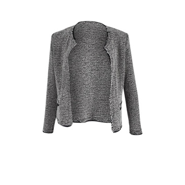 tweed jacket in black cotton