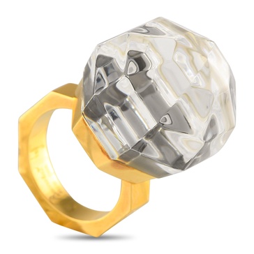 18k yellow gold crystal ring bc17-030725