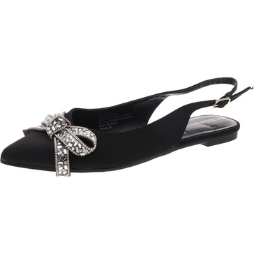katly womens satin bow slingbacks