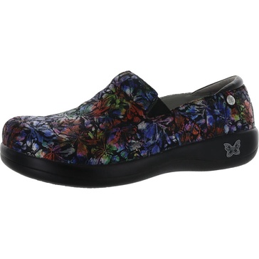 keli womens leather slip on clogs