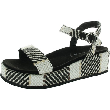 venture womens adjustable straw platform sandals