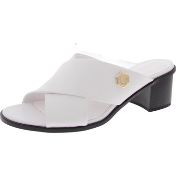 womens criss-cross lambskin leather slide
