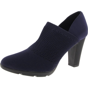 xenom womens stretch satin loafer heels