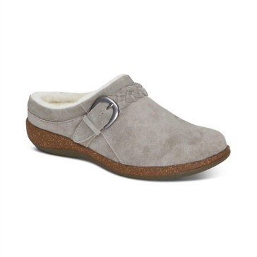 women's libby fleece clog in grey