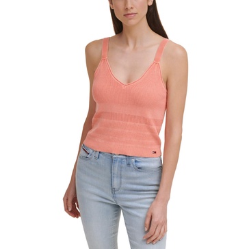 womens ribbed fitted tank top