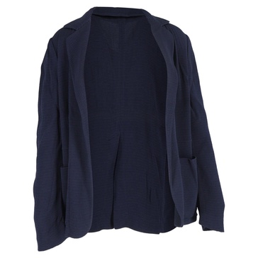 open striped blazer in blue viscose