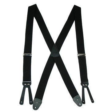 men's elastic basic x-back button-end suspenders