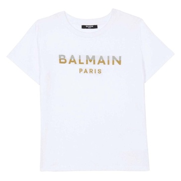 white logo print t-shirt
