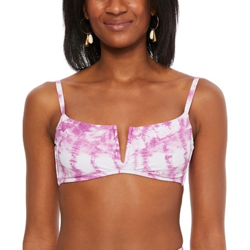 womens tie-dye bandeau swim top separates