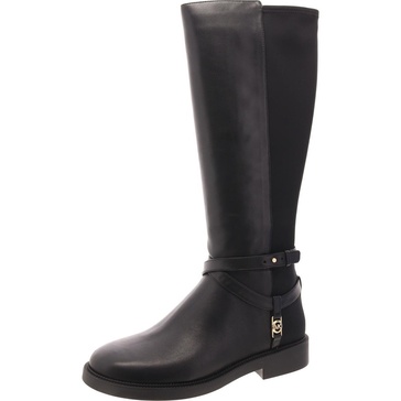 abigail womens zip up slip on knee-high boots