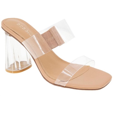 parisa womens two tone man made block heels