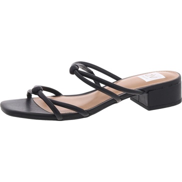 wylla womens strappy faux leather block heel