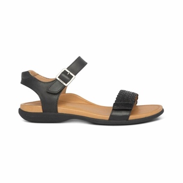 women's lucy flat sandals in black