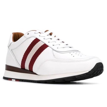 aston men's 6205287 white leather sneakers