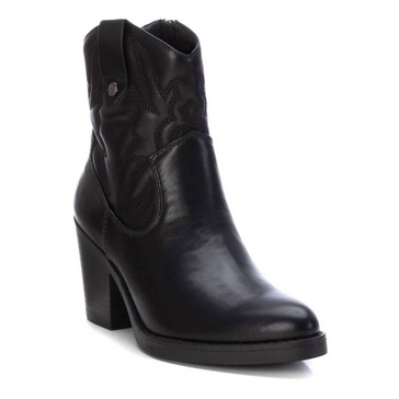 women's italian western booties in black