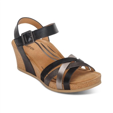women noelle wedge in black