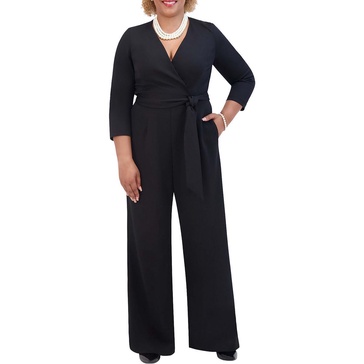 womens solid polyester jumpsuit