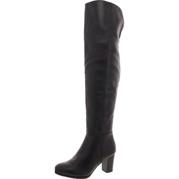 amory womens faux leather block heel thigh-high boots