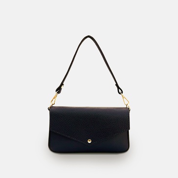 the munro black leather shoulder bag