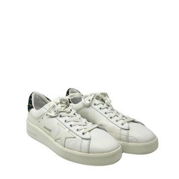 pre-loved women's pure leather sneakers in white