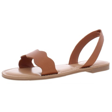 leena womens faux leather open toe slingback sandals