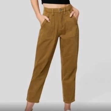 keep going pork chop pocket denim pants high rise