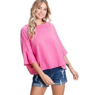 solid cotton casual top