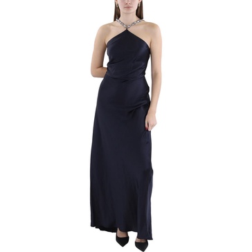 cadence womens satin formal evening dress