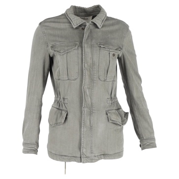 utility jacket in olive cotton