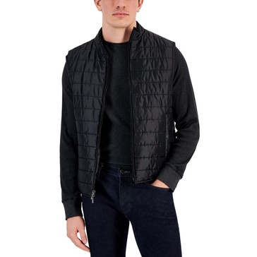 mens quilted nylon casual vest
