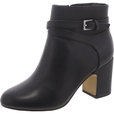 womens leather cushioned footbed ankle boots