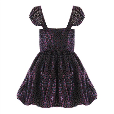 clydette guipure minidress in black