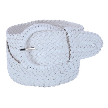 women's braided wide belt with matching buckle