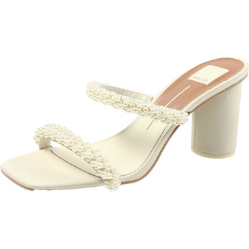 womens jeweled manmade slide